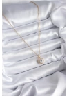 316L Çelik Zincir Gold Renk Zirkon Taşlı Kalp Model Charm Kadın Kolye