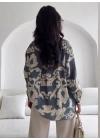 3900 Oversize Uzun Basic Gömlek - V. Antrasit