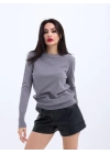 42281 TRİKO SALAŞ KAZAK-GRİ