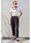 4320 Polo Yaka Basic Triko Bluz - Beyaz