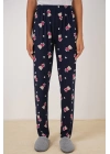 4323 Desenli Pijama Altı - L. Lacivert