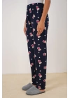 4323 Desenli Pijama Altı - L. Lacivert
