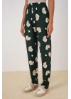4323 Desenli Pijama Altı - Y.Zümrüt