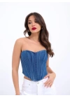 6241 KOT BLUZ-MAVİ