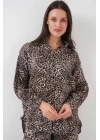 6699 Leopar Desenli Alt Üst Takım - C. Kahverengi