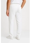 Erkek Keten Pantolon – Cepli, Beli Lastikli Ve Bağcıklı, Nefes Alan Rahat Kalıp, Yazlık Ve Baharlık Günlük Giyim, Şık - Konforlu Boru Paça Model - Beyaz