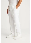 Erkek Keten Pantolon – Cepli, Beli Lastikli Ve Bağcıklı, Nefes Alan Rahat Kalıp, Yazlık Ve Baharlık Günlük Giyim, Şık - Konforlu Boru Paça Model - Beyaz