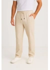 Erkek Keten Pantolon – Cepli, Beli Lastikli Ve Bağcıklı, Nefes Alan Rahat Kalıp, Yazlık Ve Baharlık Günlük Giyim, Şık - Konforlu Boru Paça Model - Bej