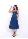 7142 KOT ELBİSE-MAVİ