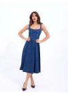 7142 KOT ELBİSE-MAVİ