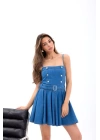 7363 KOT ELBİSE-MAVİ