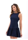 7460 KOT ELBİSE-MAVİ