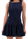 7460 KOT ELBİSE-MAVİ