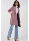 9085 Balık Sırtı Kaşe Kaban - Y.Bordo