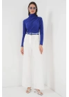 925 Büzgü Detaylı Sandy Bluz - Saks