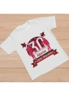Ağustos Zafer Bayramı Atatürk Baskılı Kısa Kollu Bisiklet Yaka T-shirt - Beyaz