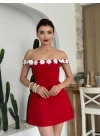 Alyosa Çiçek Detaylı Elbise