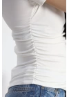 Asimetrik Yaka Body Beyaz - 30227.1892.