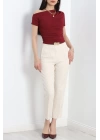 Asimetrik Yaka Body Bordo - 30227.1892.