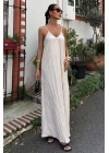 Askılı Maxi Boy Kraş Elbise 2900