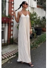 Askılı Maxi Boy Kraş Elbise 2900