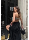 Audrey Fıfrlı Yırtmaç Detay Etek 4037