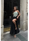 Audrey Fıfrlı Yırtmaç Detay Etek 4037