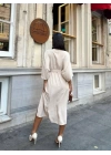 Ayrobin midi elbise
