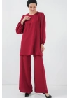 Ayrobin Tunik Pantolon Alt Üst Takım 6712 - Bordo