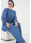 Ayrobin Tunik Pantolon Alt Üst Takım 6712 - İndigo