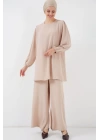 Ayrobin Tunik Pantolon Alt Üst Takım 6712 - Krem