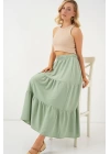 Ayrobin Uzun Etek 8048 - Mint