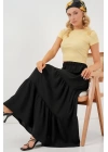 Ayrobin Uzun Etek 8048 - Siyah
