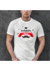Babalar Günü Hediye Baba Temalı Baskılı Oversize Bisiklet Yaka T-shirt - Beyaz