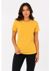 Basic Tişört Bisiklet Yaka Kısa Kol Günlük Yazlık Slim Fit T-Shirt - Sarı