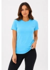 Basic Tişört Bisiklet Yaka Kısa Kol Günlük Yazlık Slim Fit T-Shirt - Turkuaz