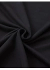 Baskılı Oversize Bisiklet Yaka T-shirt - Siyah