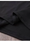 Baskılı Oversize Bisiklet Yaka T-shirt - Siyah