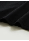 Baskılı Oversize Bisiklet Yaka T-shirt - Siyah