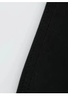 Baskılı Oversize Bisiklet Yaka T-shirt - Siyah