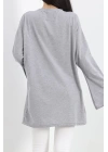 Baskılı Oversize Suprem Tunik Gri - 20217.1567.