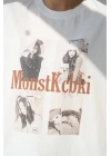 Baskılı T-Shirt - Krem