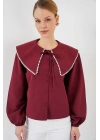 Bebe Yaka Gömlek 20314 - Bordo