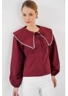 Bebe Yaka Gömlek 20314 - Bordo