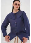 Bebe Yaka Uzun Tunik 5967 - İndigo