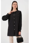 Bebe Yaka Uzun Tunik 5967 - Siyah