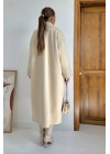 Bej Manşet Detaylı Kaban