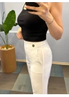 Bel Lasti̇kli̇ Düğmeli̇ Pantolon