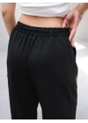Beli̇ Lasti̇k Ve Bağcikli Geni̇ş Paça Pantolon