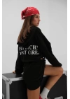 Beli Lastikli Fermuarlı Sweatshirt